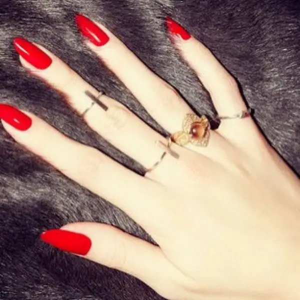red, nail, manicure, finger, hand,