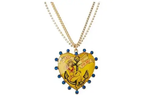 Betsey Johnson Pin up Girl Necklace