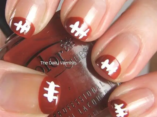 Football French Manicure