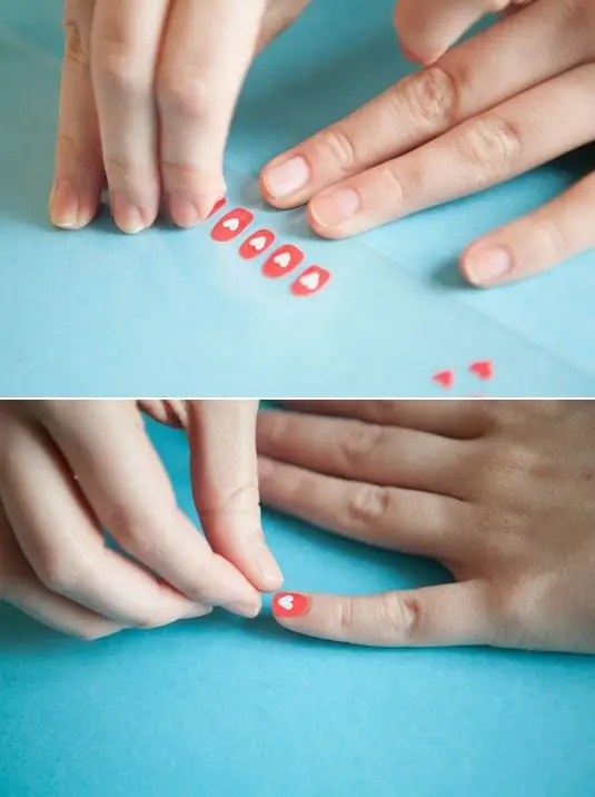 Paint Your Nail Art Designs on a Plastic Sandwich Bag First, Peel Them off, and Seal Them on Your Nails with Nail Art Glue