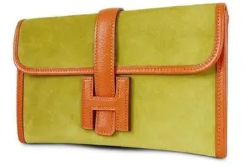 Hermes Jige Mini Clutch Bag Doblis Calfskin Suede