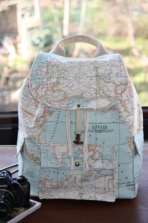 World Map Prints Backpack