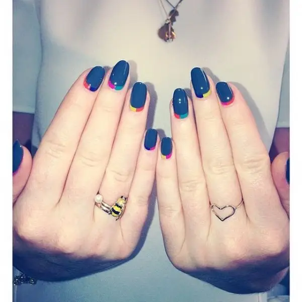 finger, nail, electric blue, manicure, hand,