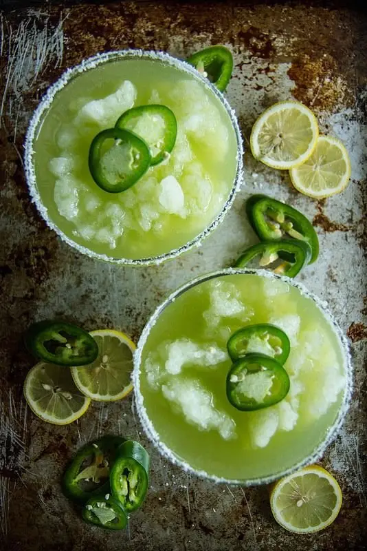 Frozen Jalapeno Lemonade Margaritas