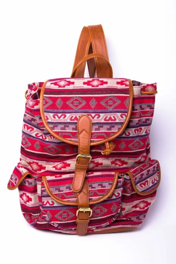 Red Tribal Backpack