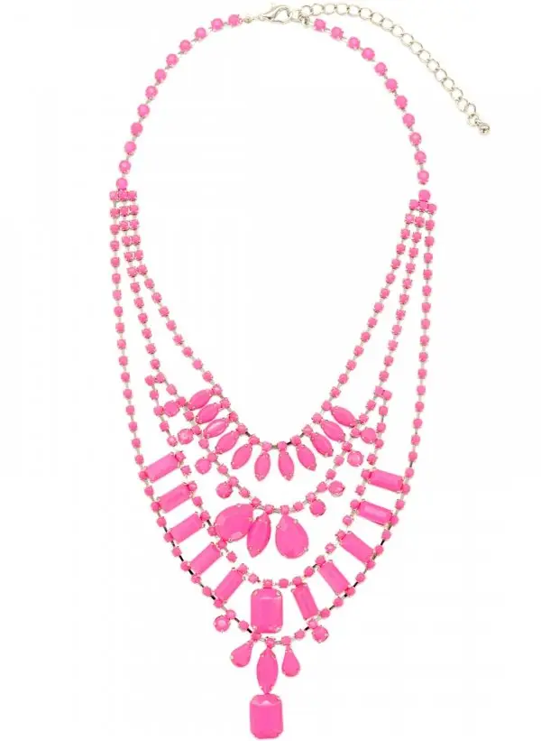Neon Pink Lights Necklace