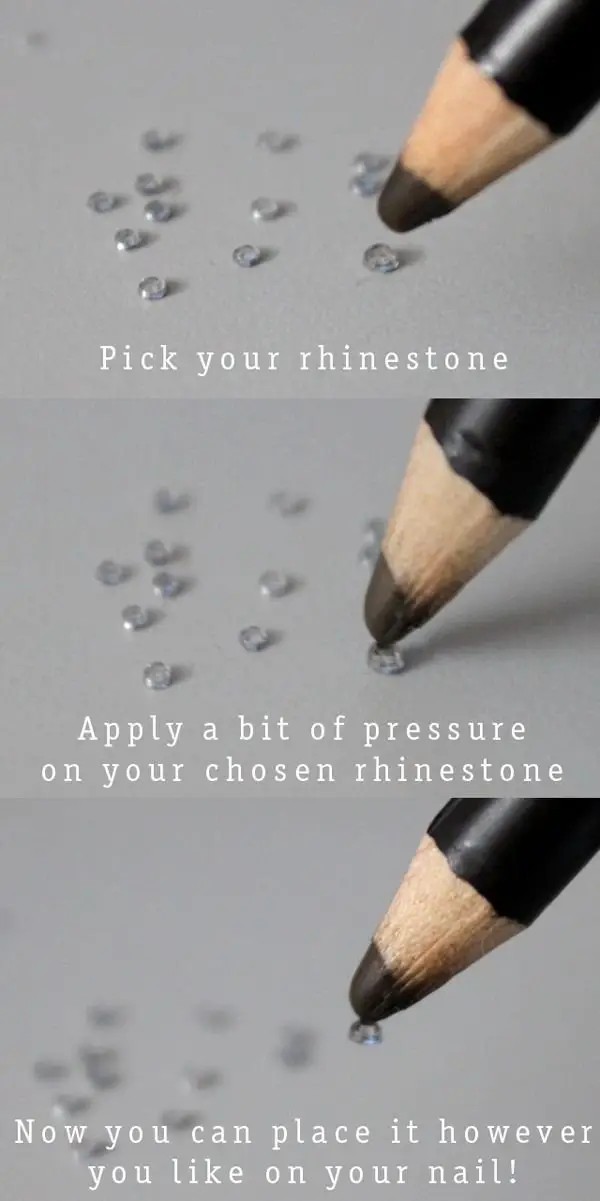 Use a Waxy Pencil to Apply Rhinestones