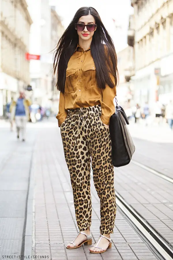 Here is How to Style Your Leopard Print Pants for Work | Leopard print pants,  Animal print pants, Printed pants