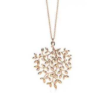 Tiffany & Co. Paloma Picasso Olive Leaf Pendant in 18k Rose Gold, Large