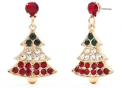 Adorable Red and Green Earrings