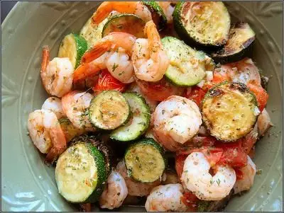 Weight Watchers Shrimp with Zucchini and Tomatoes