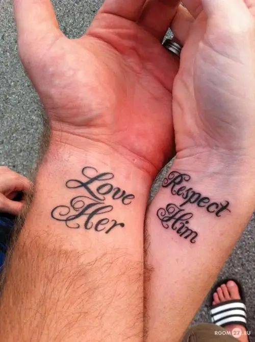 His and her tattoos  Him and her tattoos Hand tattoos for guys Matching  tattoos