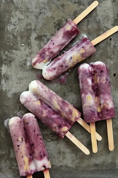 Blueberry Cabernet Cheesecake Popsicle
