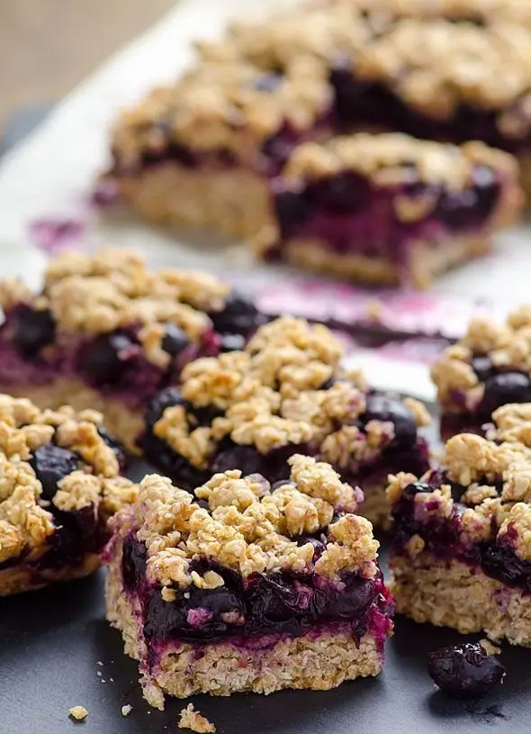 Clean Eating Blueberry Crumb Bars