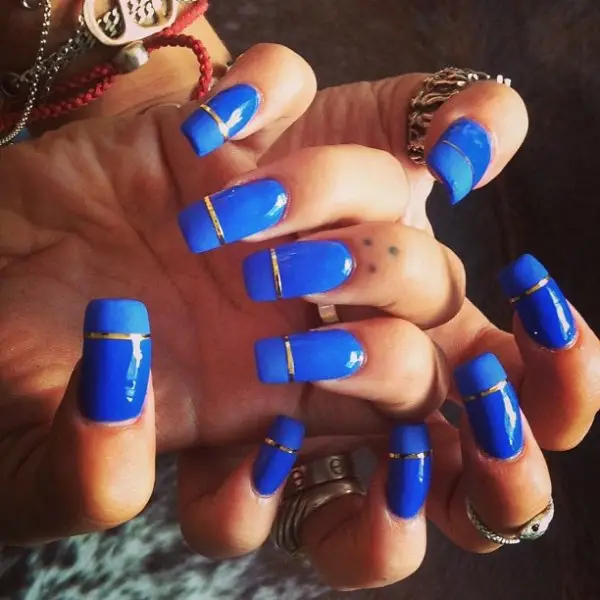 nail, blue, manicure, electric blue, nail care,