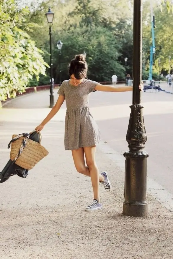 10 ways to wear trainers with dresses