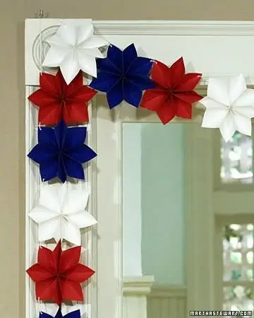 Red, White and Blue Star Garland