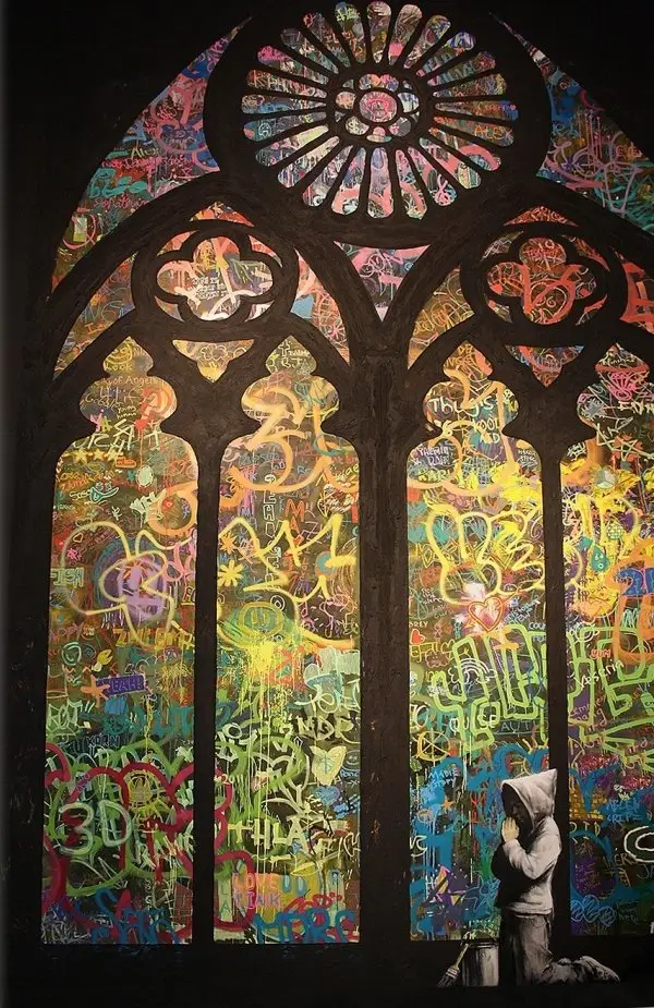 Stained Glass Window Graffiti