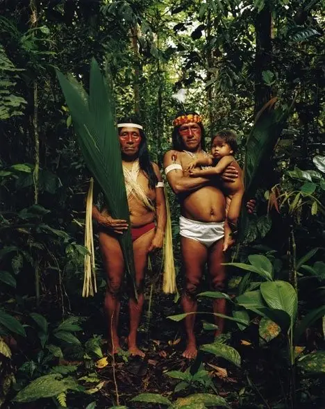 Indigenous Family in Morona Santiago Province, Ecuador