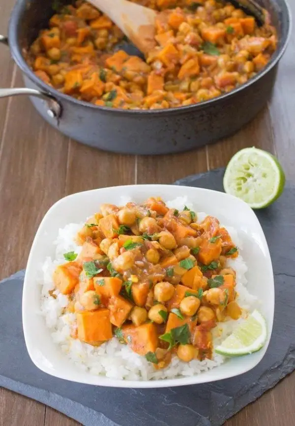 Coconut Curried Sweet Potato and Chickpea Stew