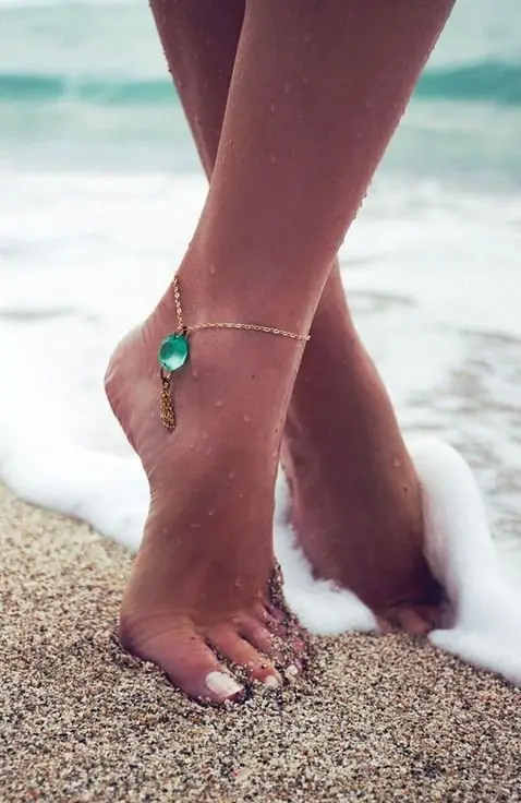 Aqua Gemstone Anklet