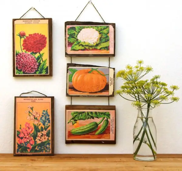 Seed Packet Wall Decor
