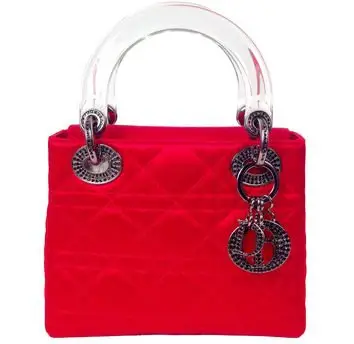 Red Satin Evening Handbag
