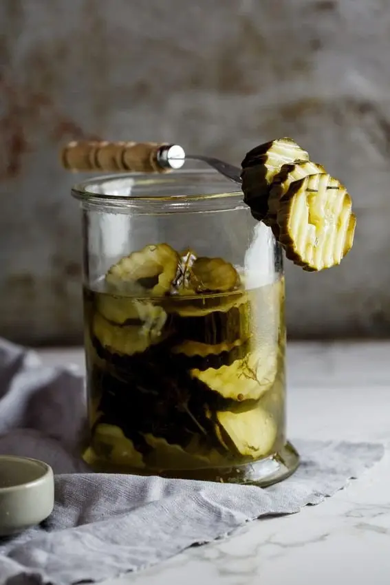 Home-made Sweet and Sour Pickles with Dill