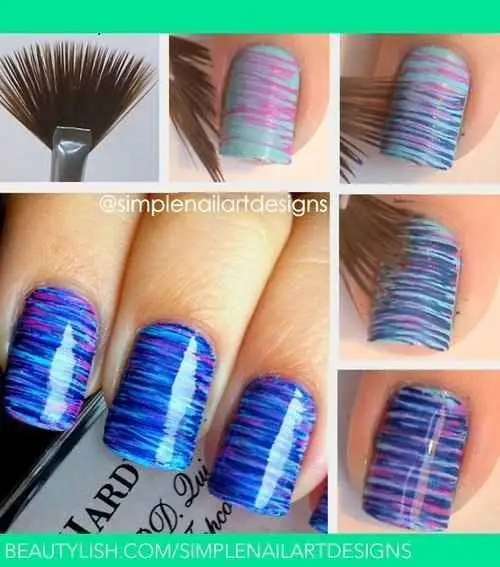 Use a Fan Brush to Create a Striped Effect