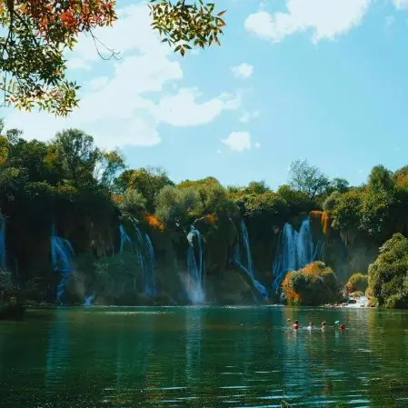 nature, waterfall, body of water, water, tree,