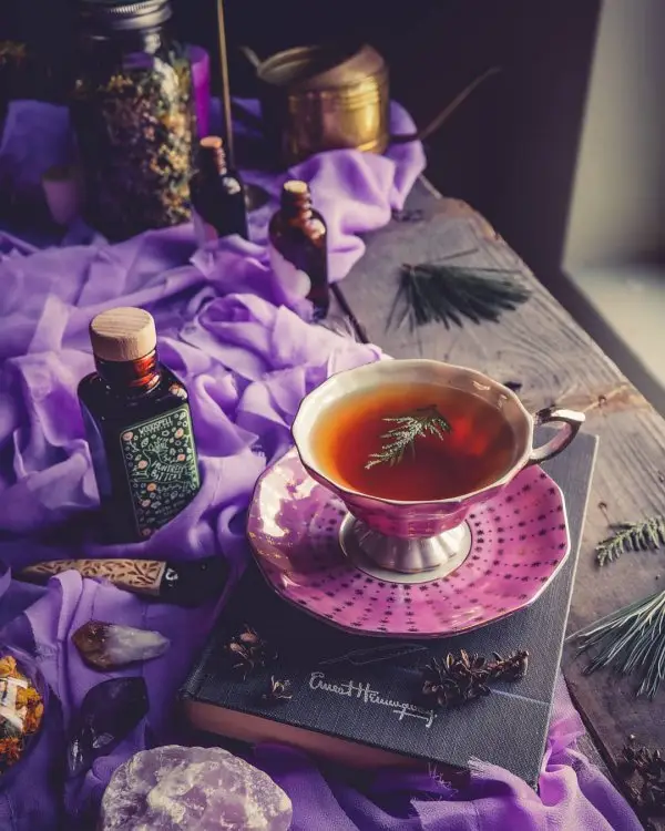 Purple, Drink, Chinese herb tea, Food, Tea,