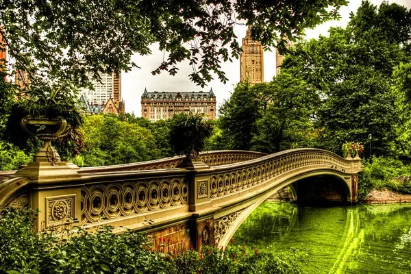Bow Bridge in Central Park, New York City, New York, USA
