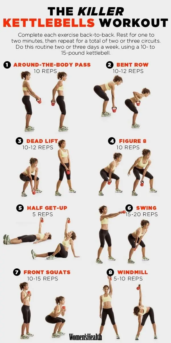 6 Leg Exercises, Kettle bell Series