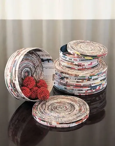 Recycled Magazines Coasters