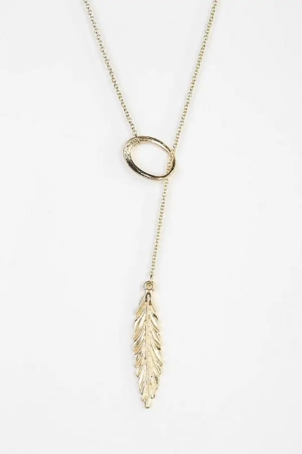 Feather Lariat Necklace