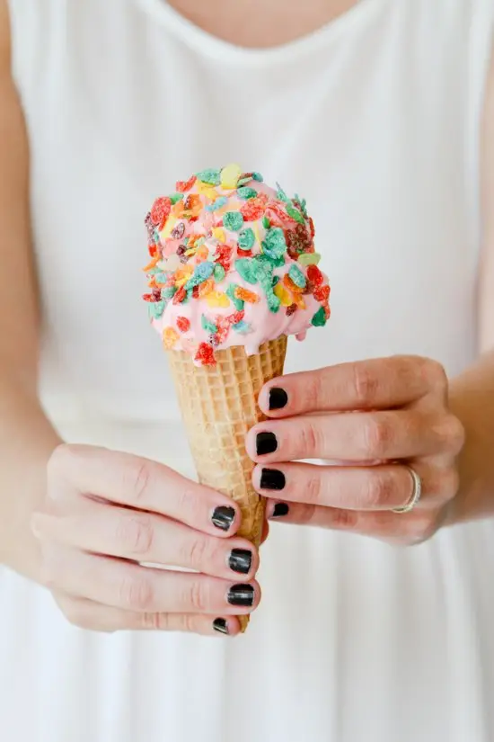 Fruity Pebbles Ice-cream Cone