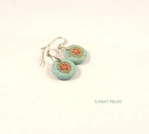 Turquoise Earrings with Lots of Details