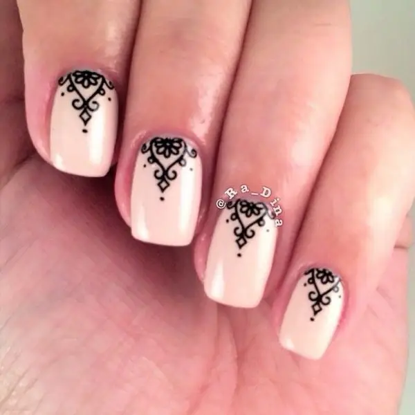 With Black Filigree Accents