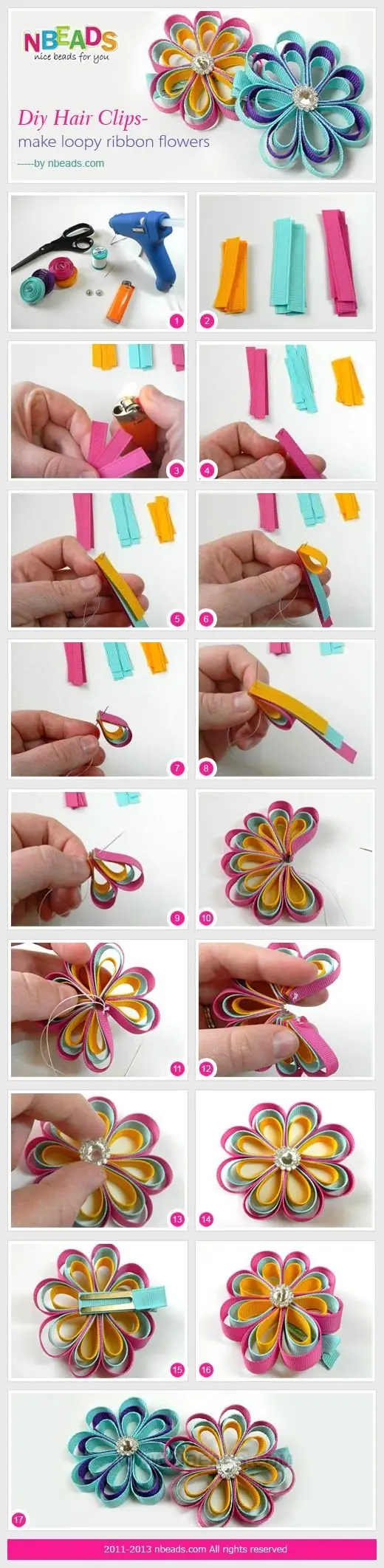 Butterfly Hair Clips - Pearl Bow Making – Nbeads  Bead hair accessories,  Diy hair bows, How to make bows
