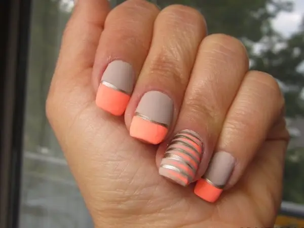 Coral and Grey