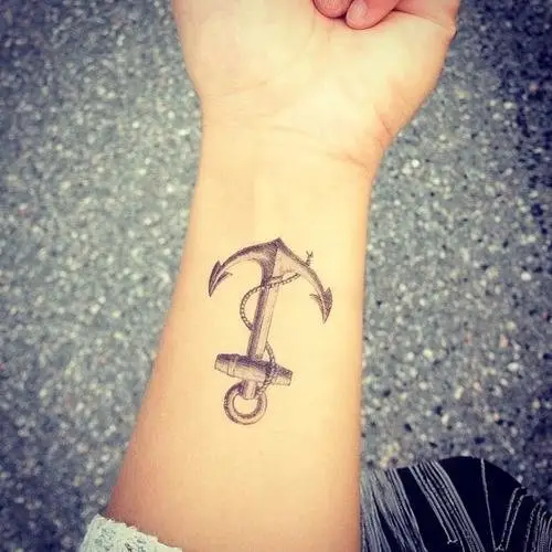Anchor, tattoo, arm, leg, finger,