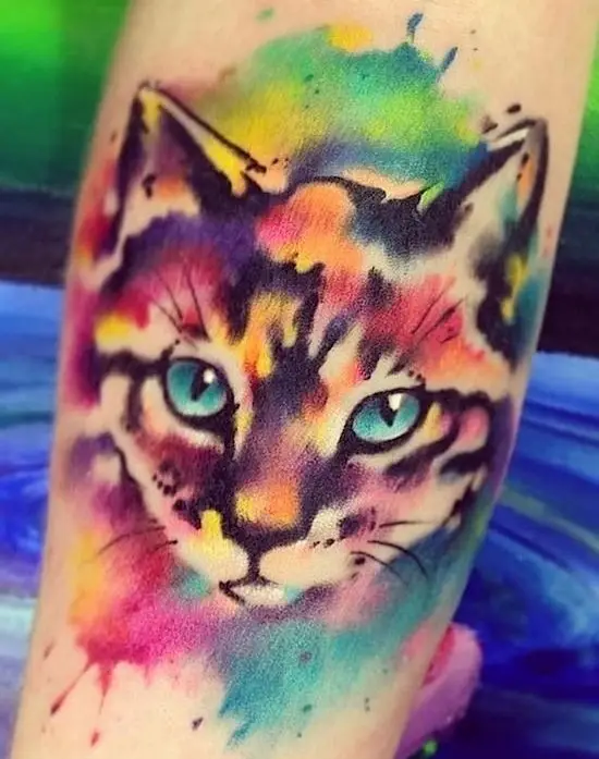 arm,tattoo,cat like mammal,chest,flower,