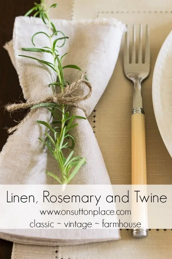 Linen, Rosemary and Twine