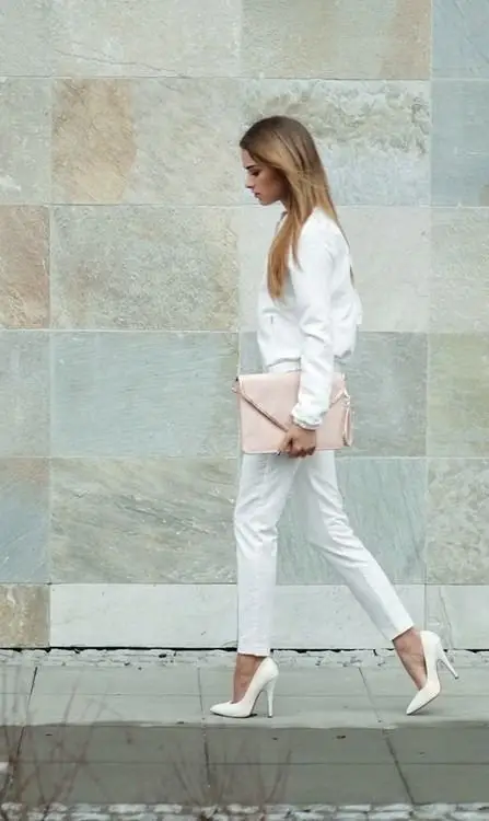 All White with a Bit of Blush
