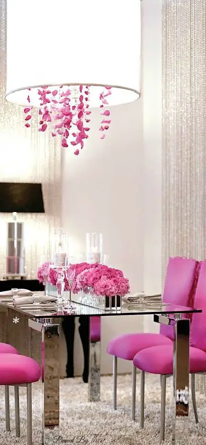 Use a Pop of Pink on a White Palette