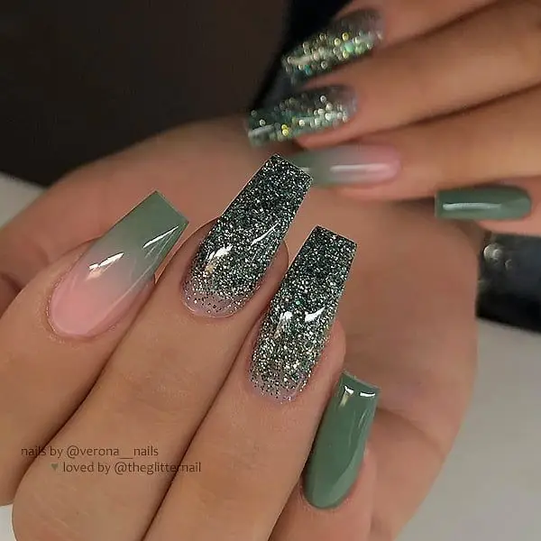 72 Best Green Nails ...