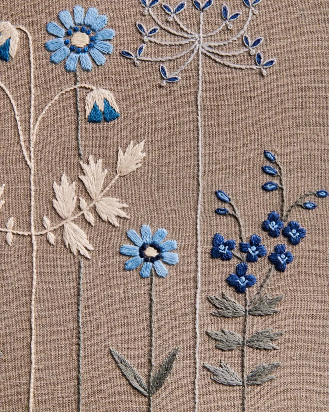 Embroidery flowers pattern