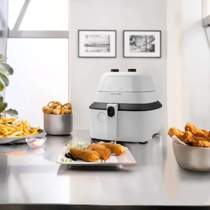 Delonghi Dual Zone Deep Fryer with Stainless Steel Exterior ...