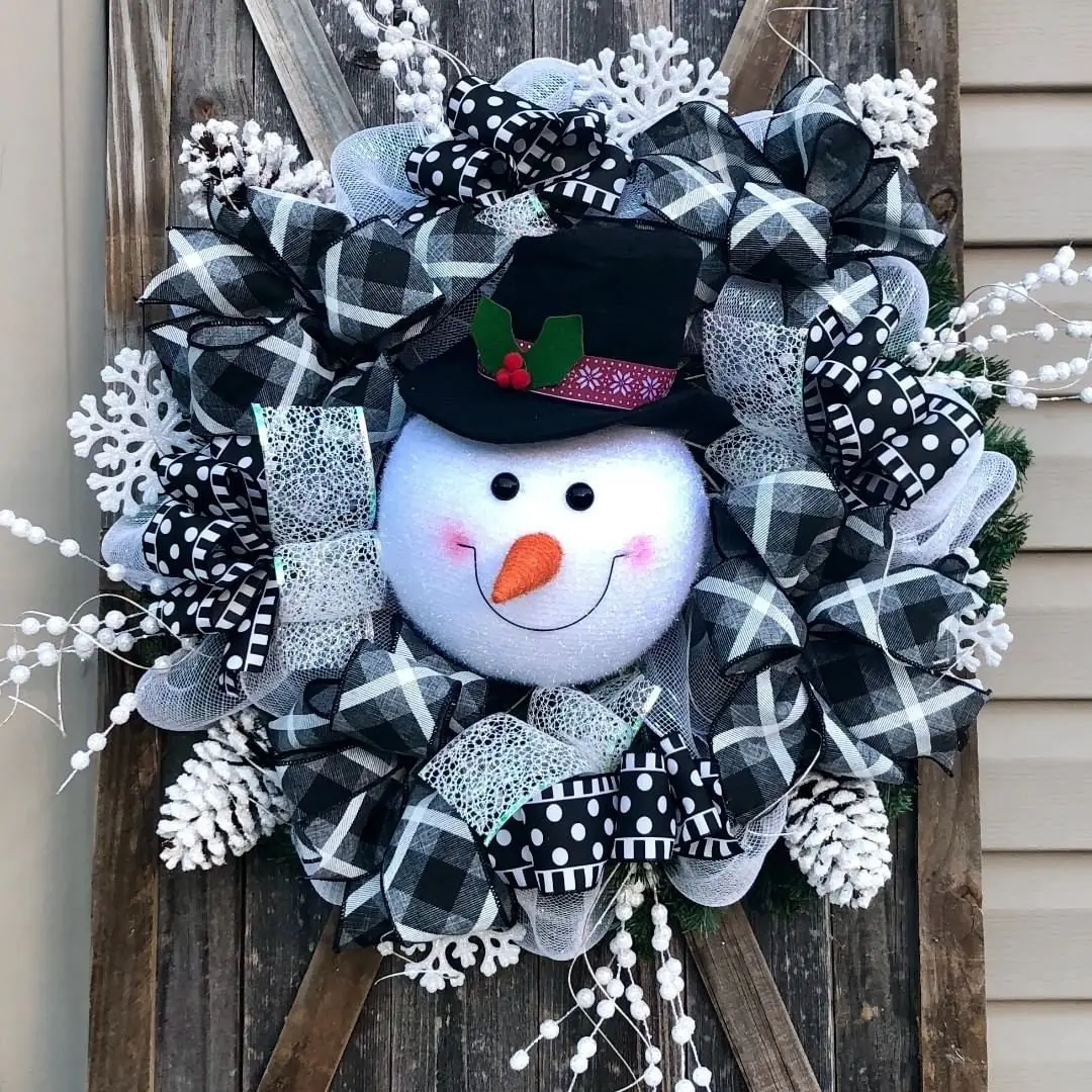 How to Make a Cute Snowman Wreath ...